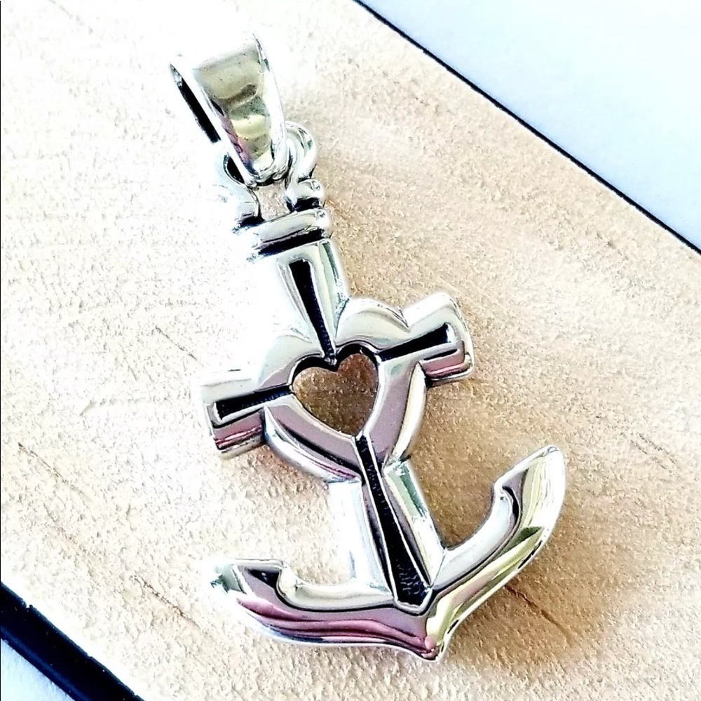 James Avery faith hope love anchor pendant charm